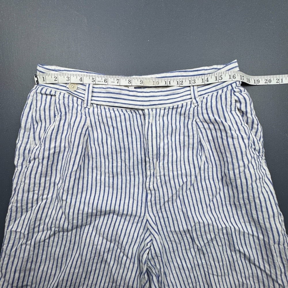 Madewell Navy & White Vertical Stripe Wide-Leg Pants - Picture 5 of 12